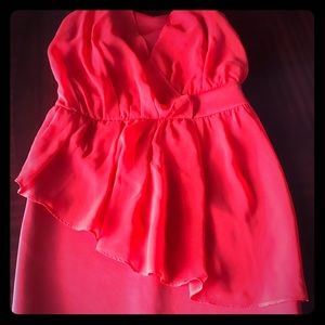 Small red tube dress